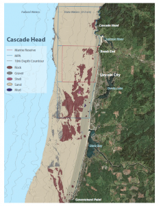 Seafloor habitat map of Cascade Head Marine Reserve